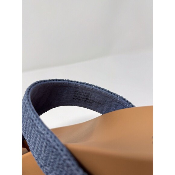 The Sak Womens Sandals Blue Shana Thong Crochet Flat Slide Slip On Boho US 8 - Picture 3 of 6